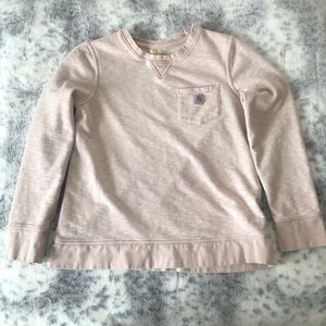 Carhartt • Girls Light Pink Crewneck L(12/14)
